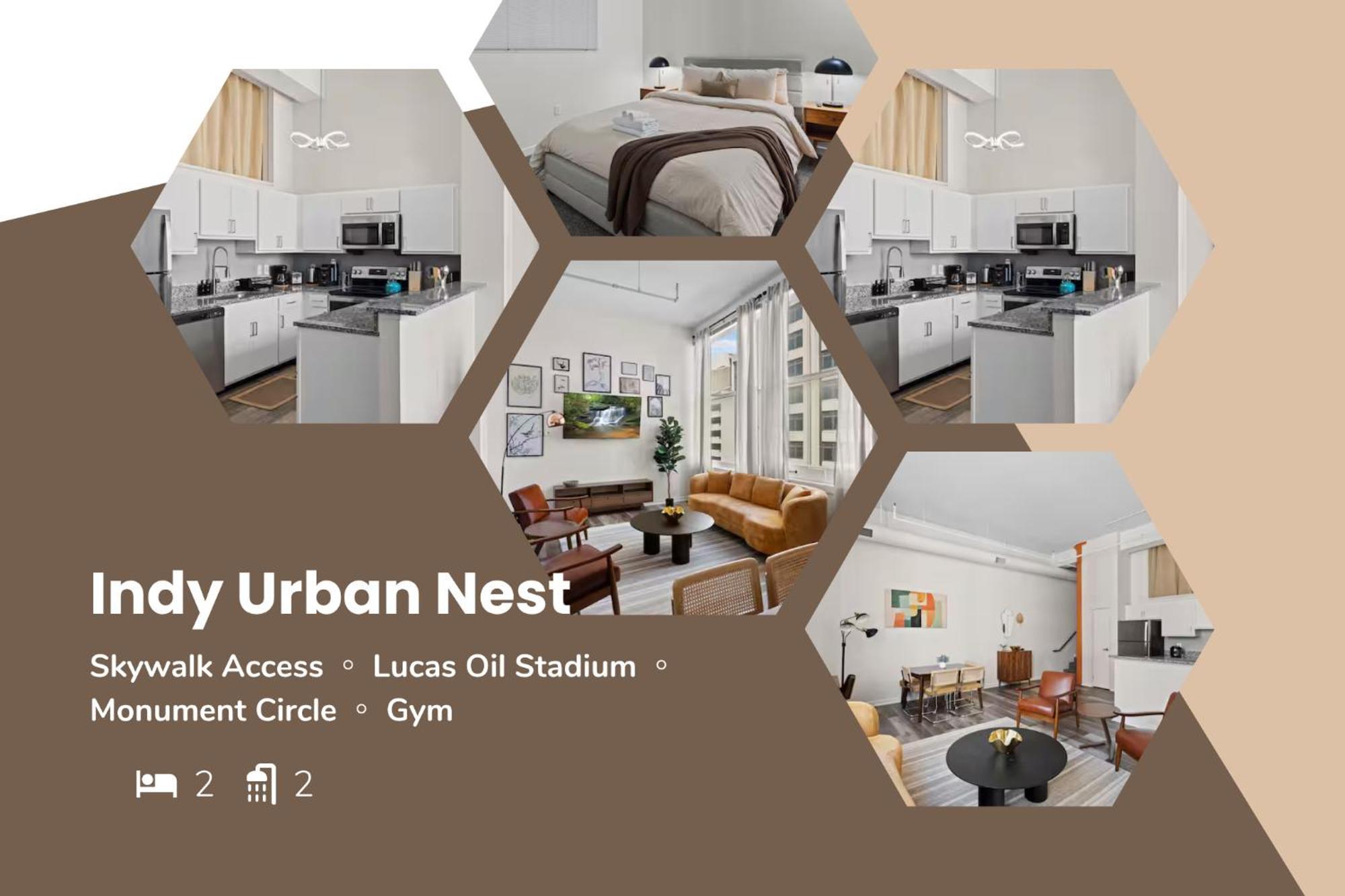 Indy Urban Nest - Sleeps 8 - Skywalk Access - Convention Center Indianapolis Bagian luar foto